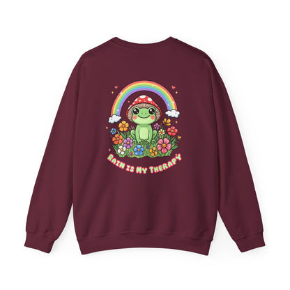 Rain Is My Therapy Sweatshirt — Cozy Weather Therapy Crewneck