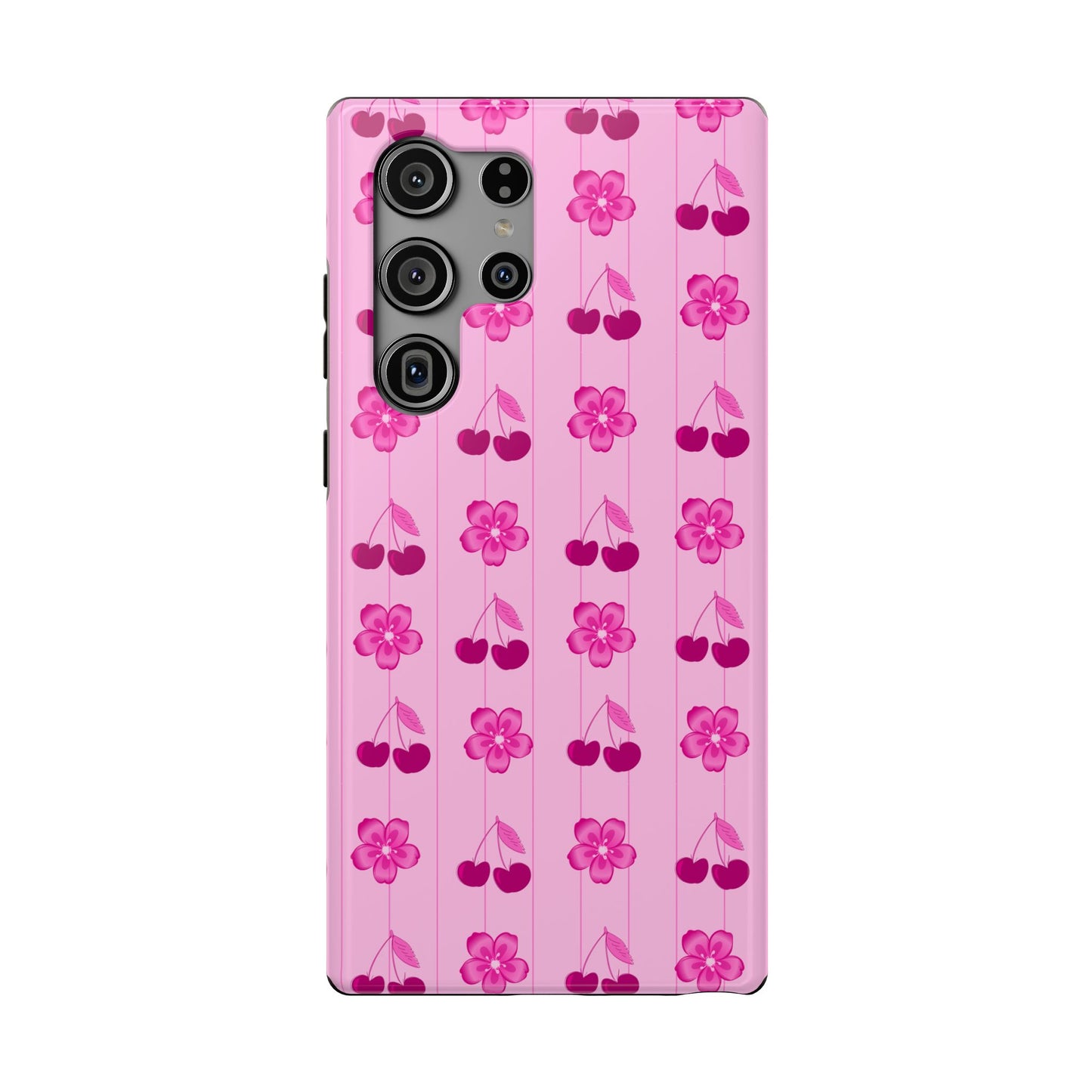 Pink Floral Cherry Tough Samsung Case