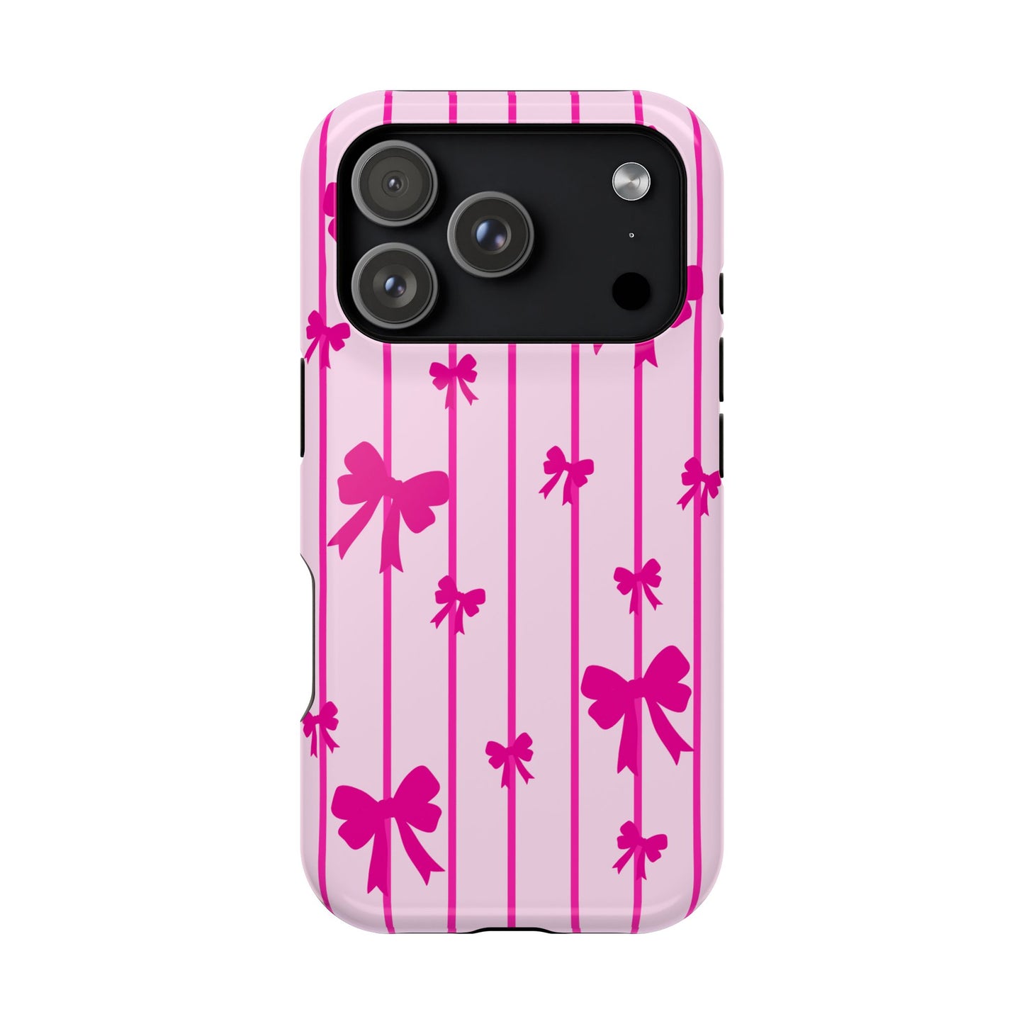 Pink Bow iPhone Case — Impact-Resistant Protective Phone Cover